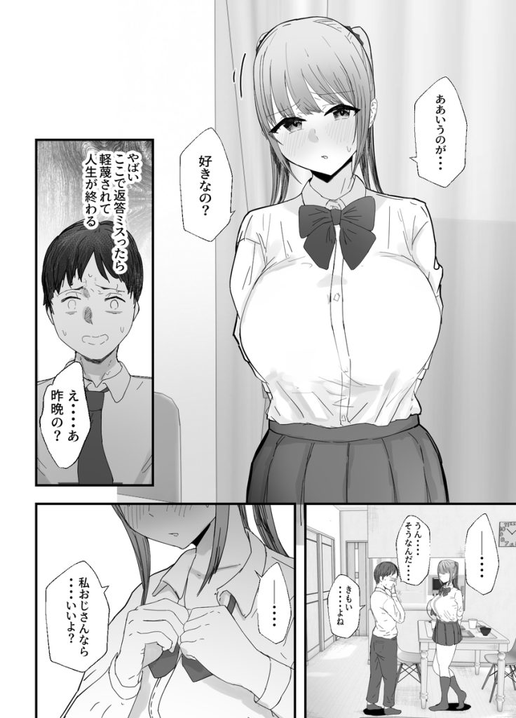 【エロ漫画JK】同居している爆乳姪っ子との禁断の関係が気持ち良すぎてヤバい