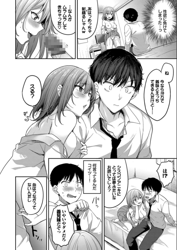 【エロ漫画】兄貴のチンポ最高ッ！欲求不満なナマイキ義妹にお金払ってエッチしまくってる！