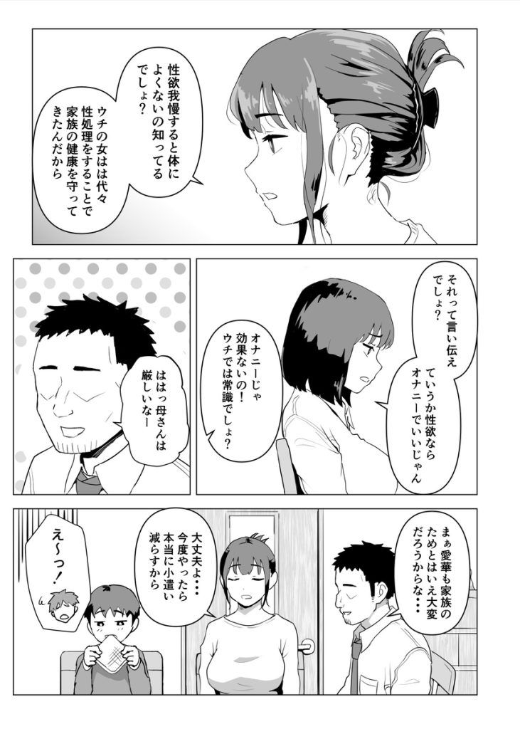 【エロ漫画変態】変態家族によるちょっと変わった常識がエチエチすぎる…