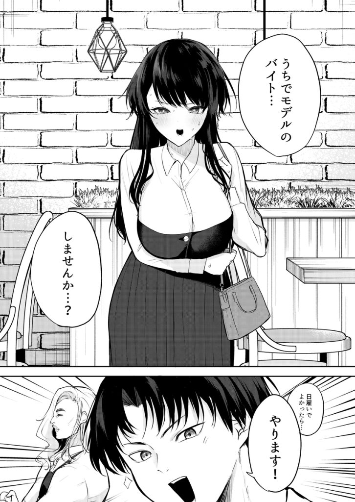 【えろまんが】バイトくんにエロ漫画のモデルを依頼してみたら