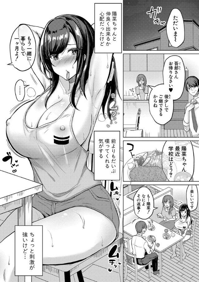 【エロ漫画】大人しそうな顔をしてSEXに興味津々な連れ子がエチエチすぎる