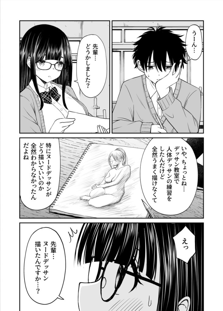 【エロマンガ】ヌードモデルを依頼した女の子がエチエチすぎて…