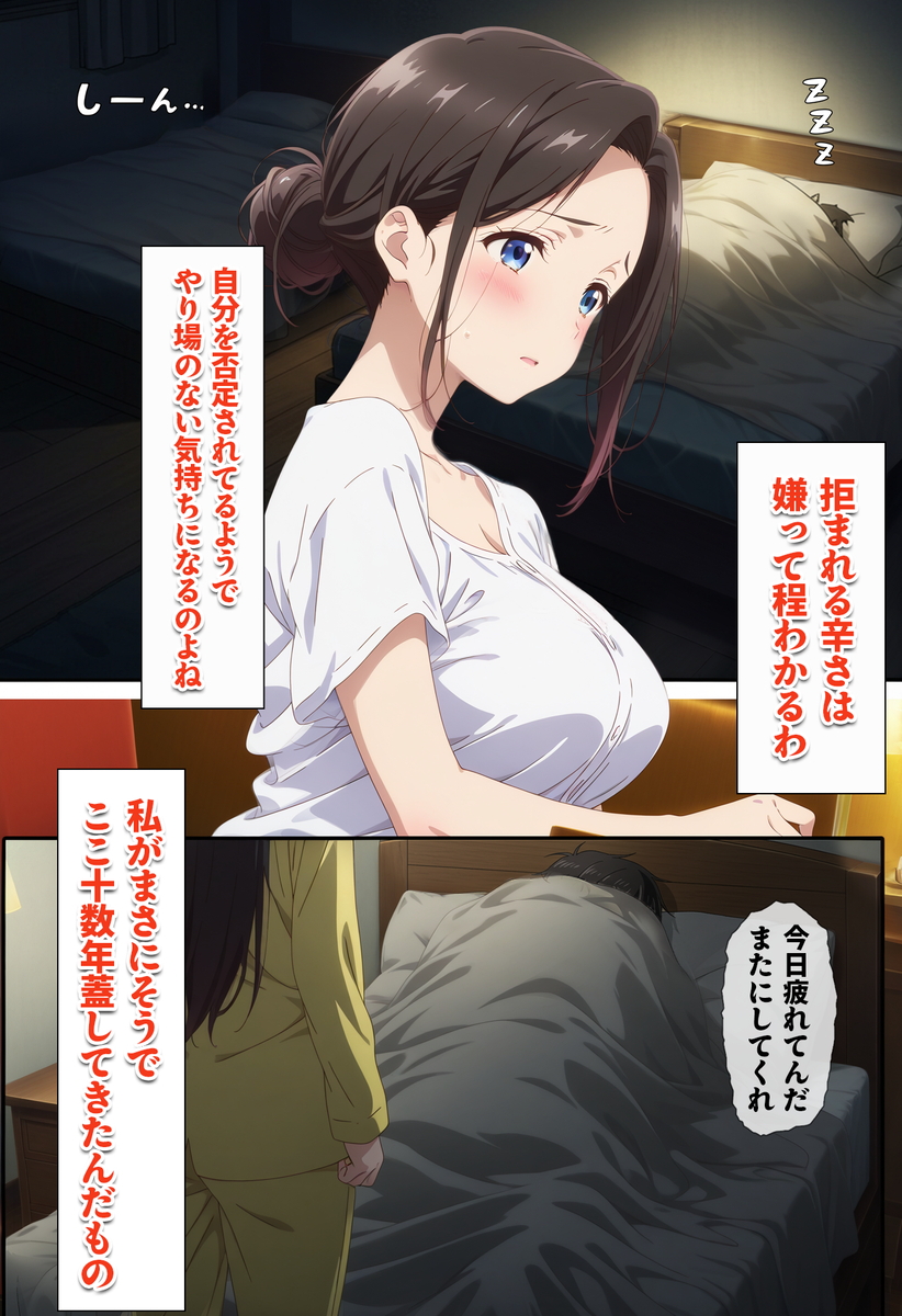 【エロマンガ】セックスレスの人妻さんが絶倫男子と濃厚セックス