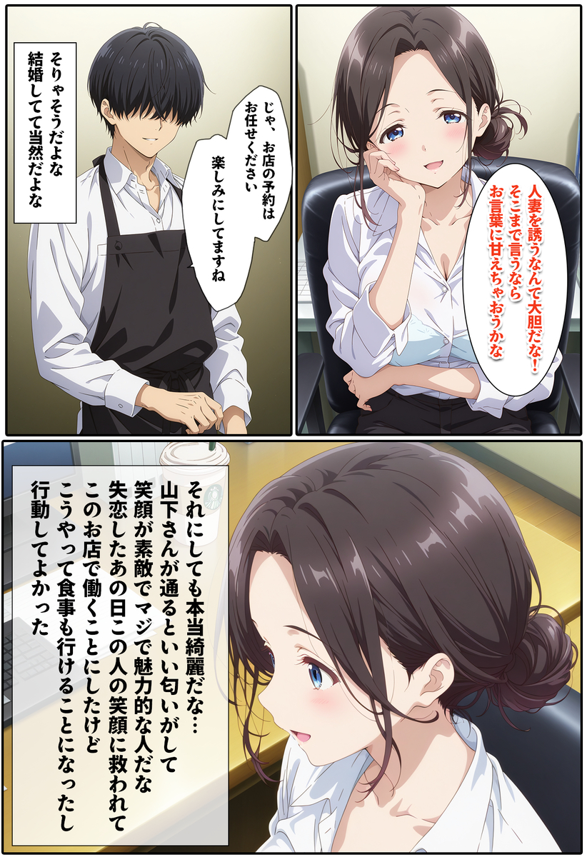 【エロマンガ】セックスレスの人妻さんが絶倫男子と濃厚セックス