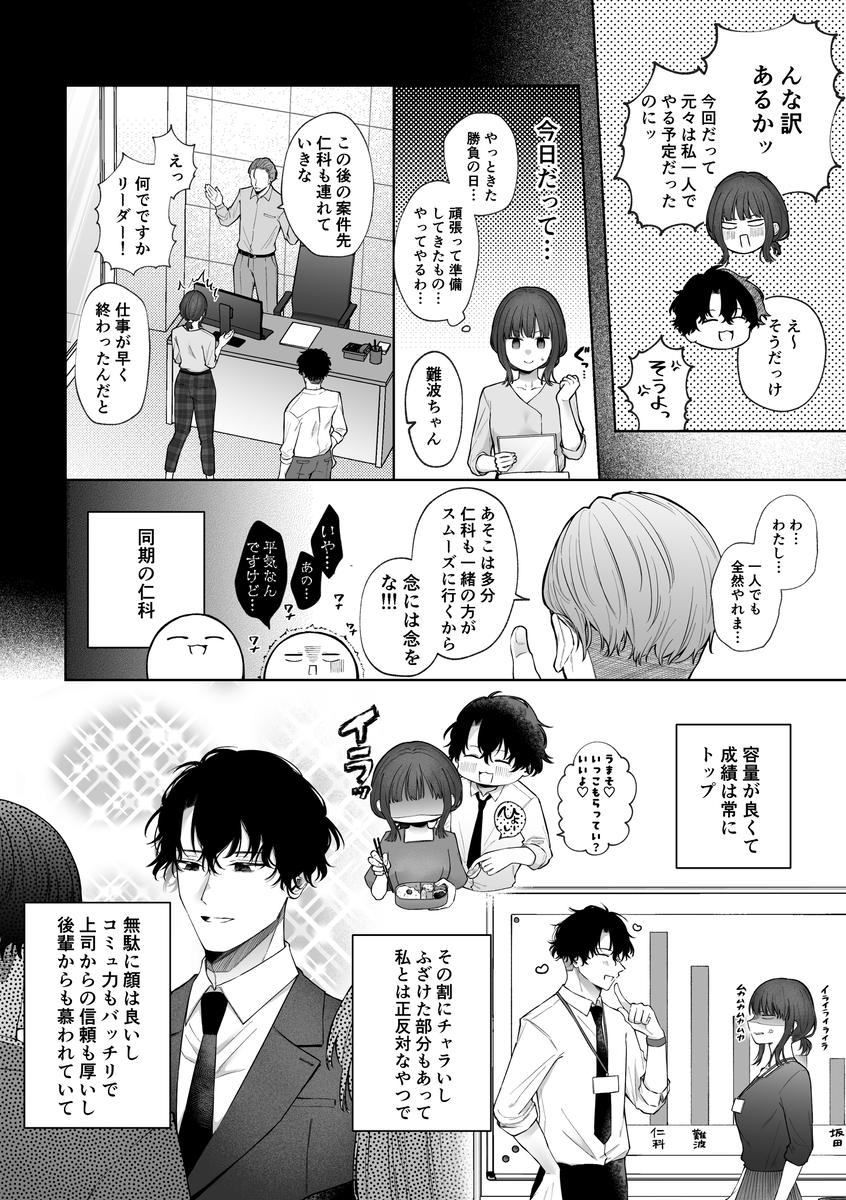 【エロ漫画】仕事終わりにイケメンの同期に抱かれ堕とされていく姿がヤバい