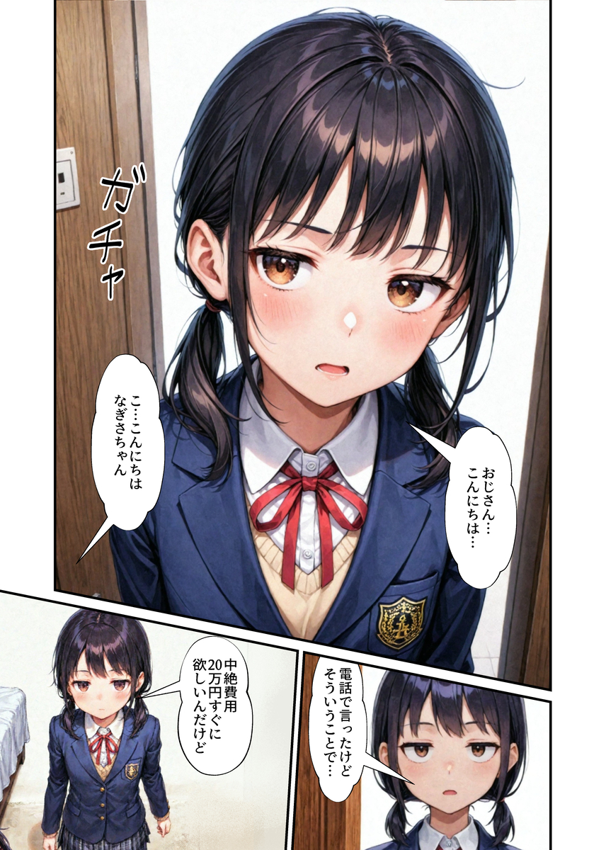 【エロマンガ】お金の為におっさんとの愛のない濃厚なセックスでイキまくってしまう美少女