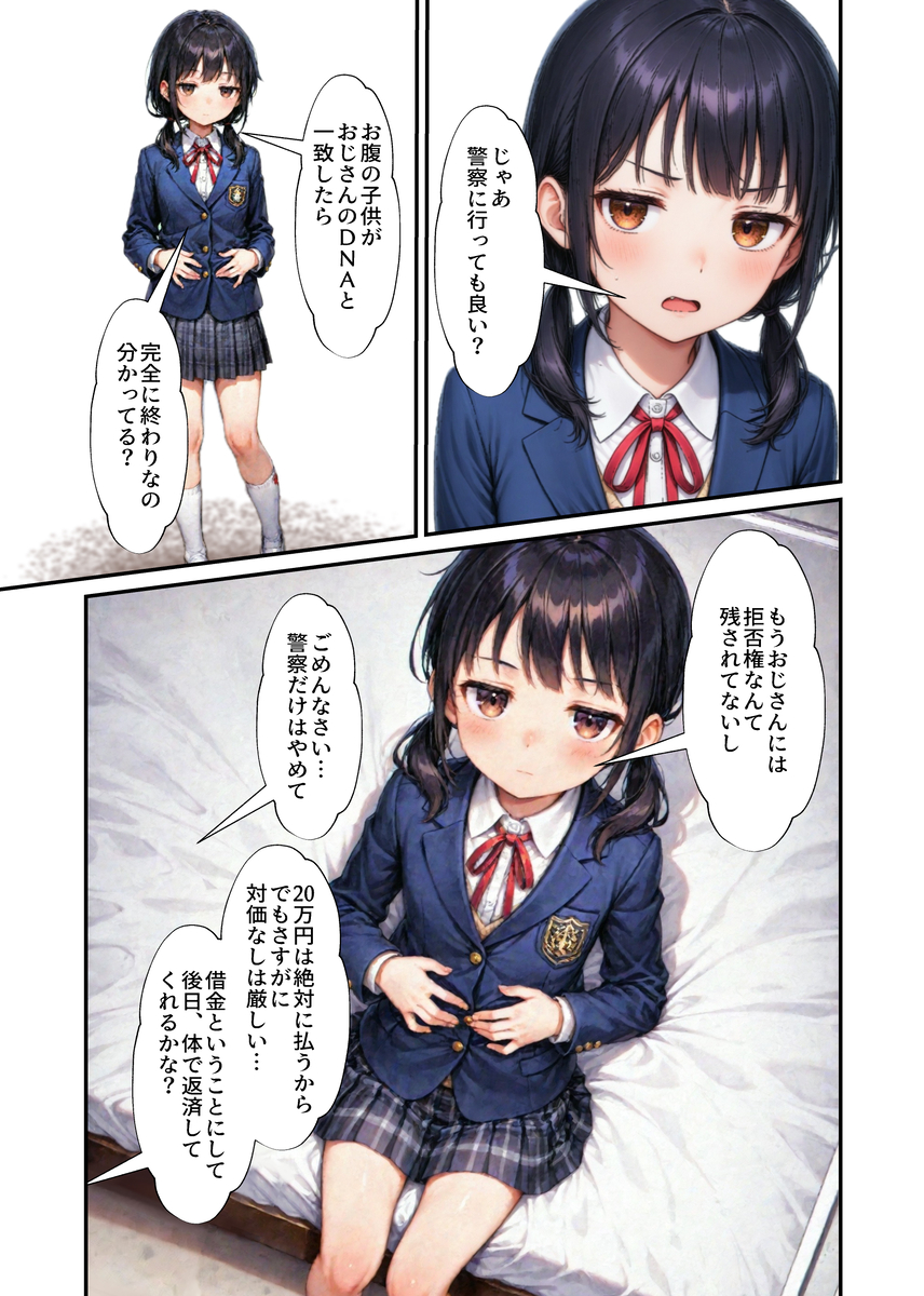 【エロマンガ】お金の為におっさんとの愛のない濃厚なセックスでイキまくってしまう美少女