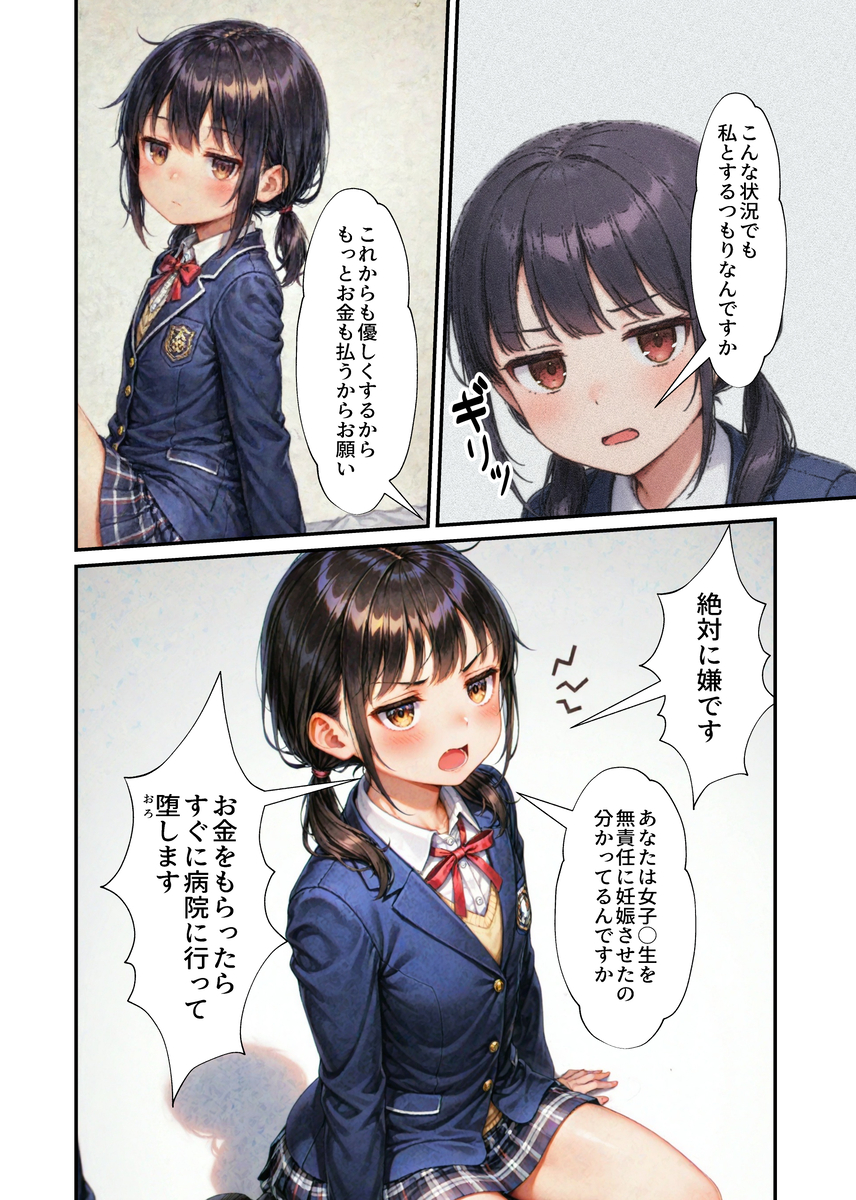 【エロマンガ】お金の為におっさんとの愛のない濃厚なセックスでイキまくってしまう美少女