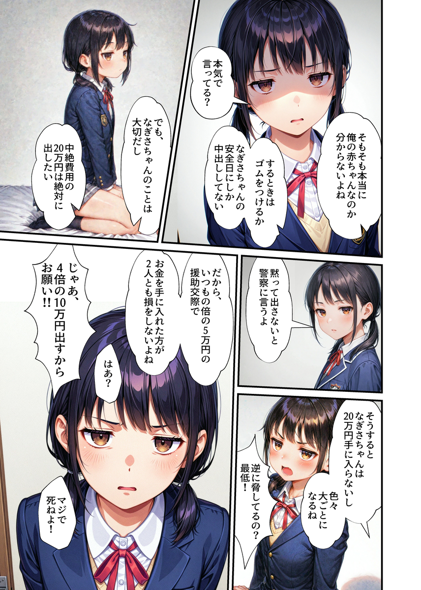 【エロマンガ】お金の為におっさんとの愛のない濃厚なセックスでイキまくってしまう美少女