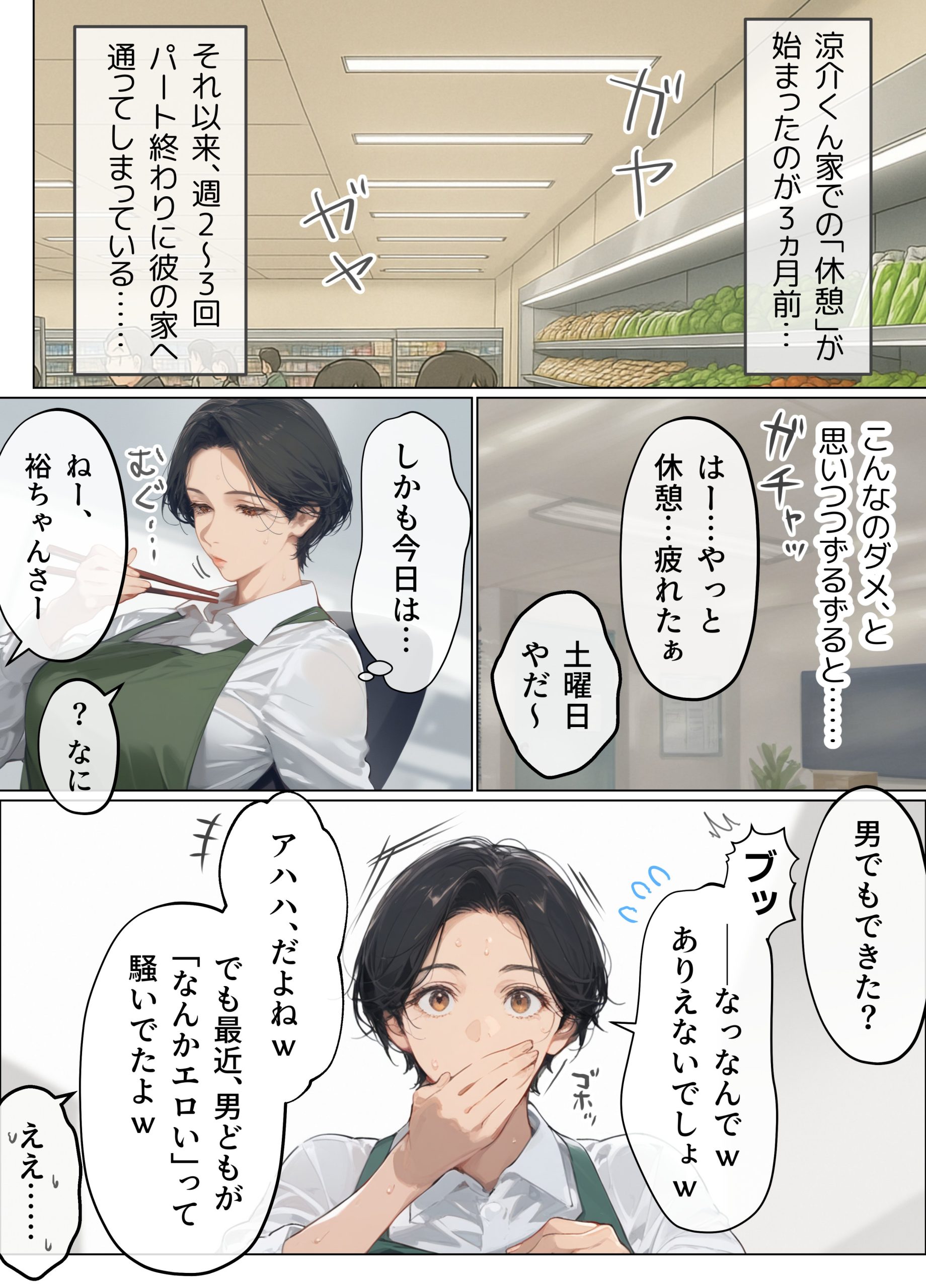【エロ漫画人妻】若い男の子との浮気セックスで性に目覚める人妻さんに興奮が収まらない！