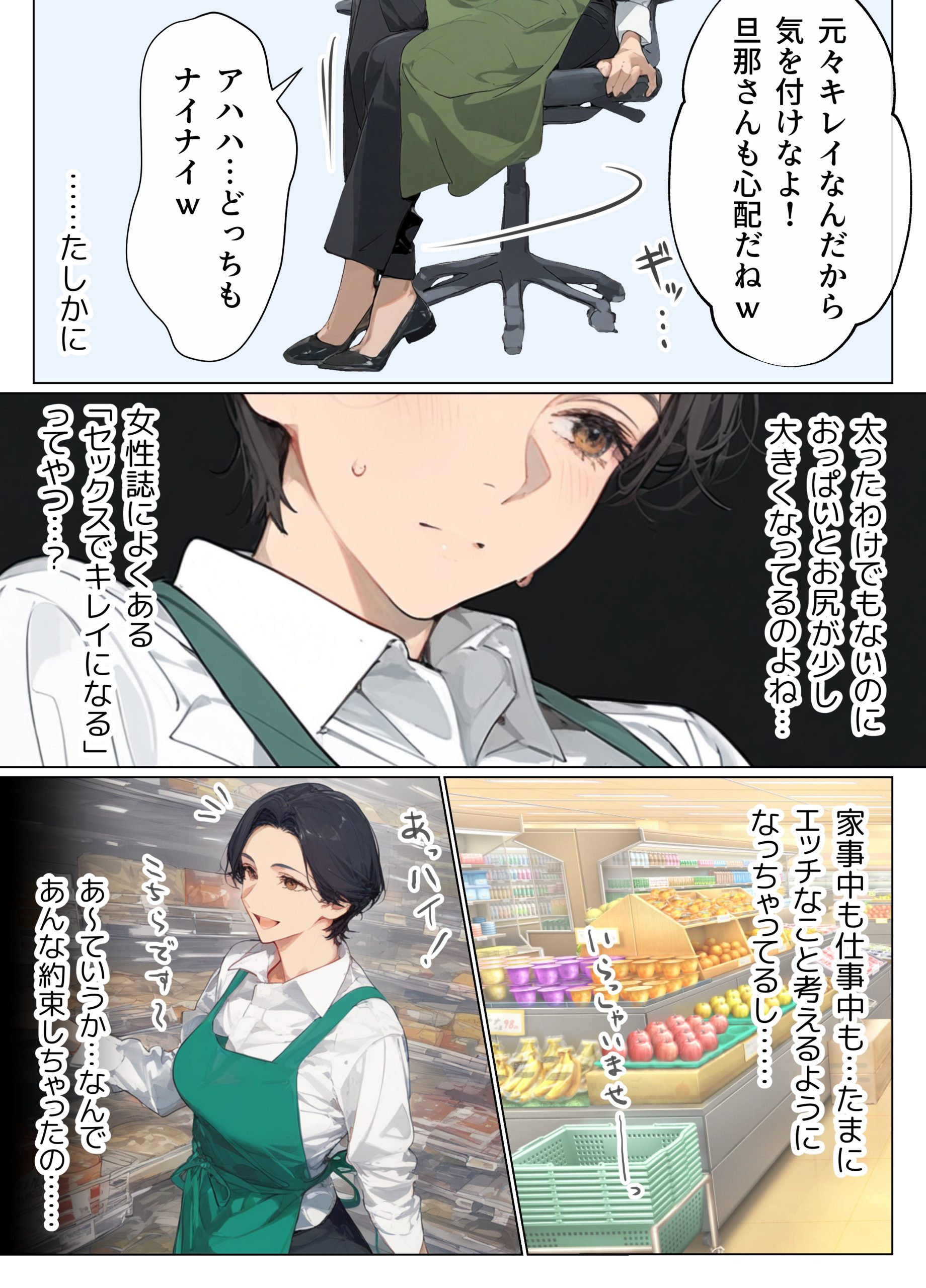 【エロ漫画人妻】若い男の子との浮気セックスで性に目覚める人妻さんに興奮が収まらない！