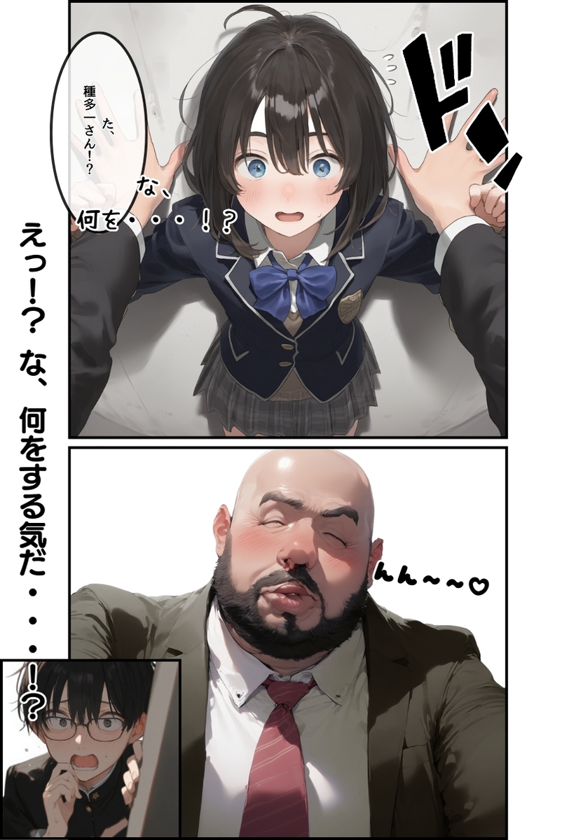 【エロマンガ】先日初体験したおじさんと同人AV撮影に挑戦！小ぶりなお胸とビンビン美乳首を変態おじさんがこねくり回すと…