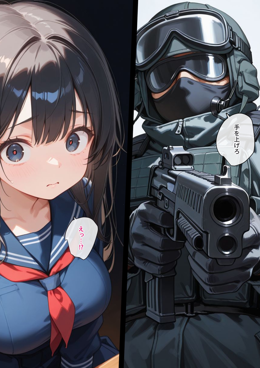 【エロマンガ】ド変態のテロリストに占拠された学校で美少女達が性処理道具になってしまう…