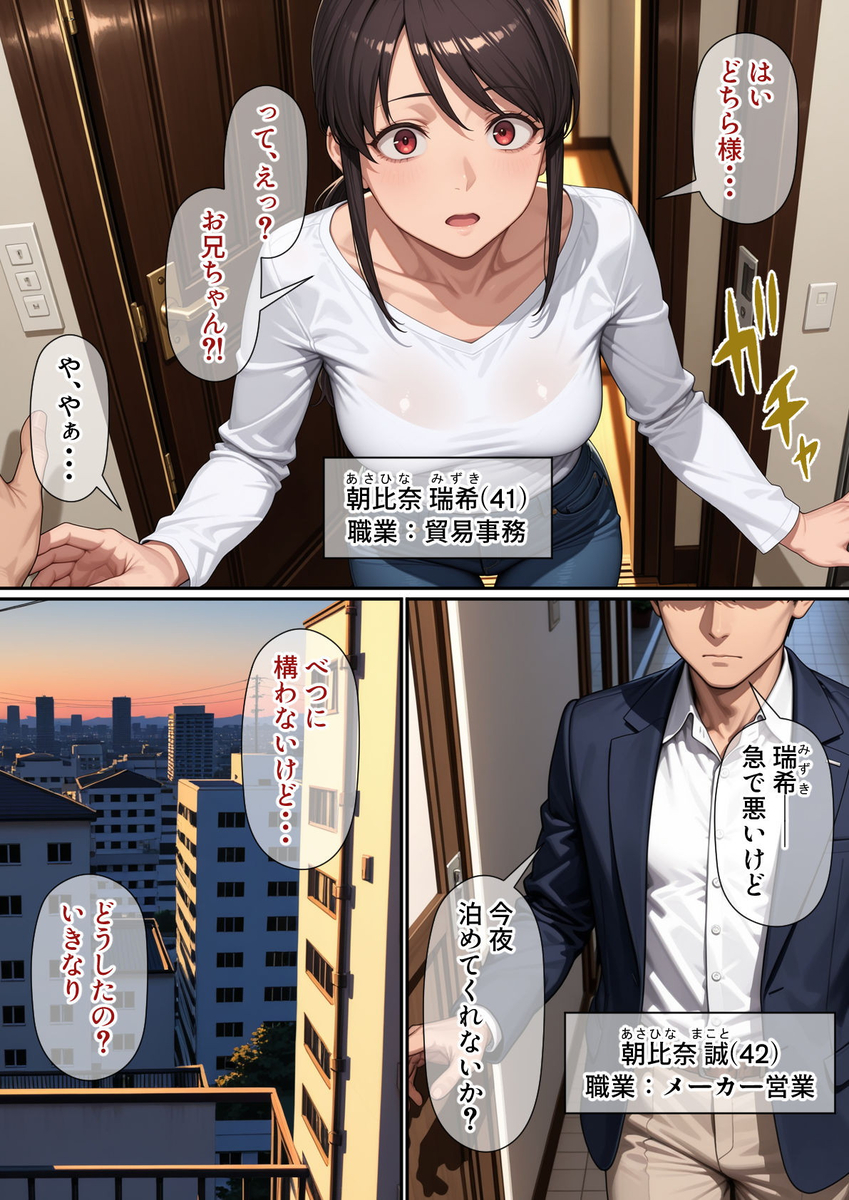 【エロ漫画近親相姦】久しぶりに再会した独り暮らしの妹と禁断のしっぽり初体験！