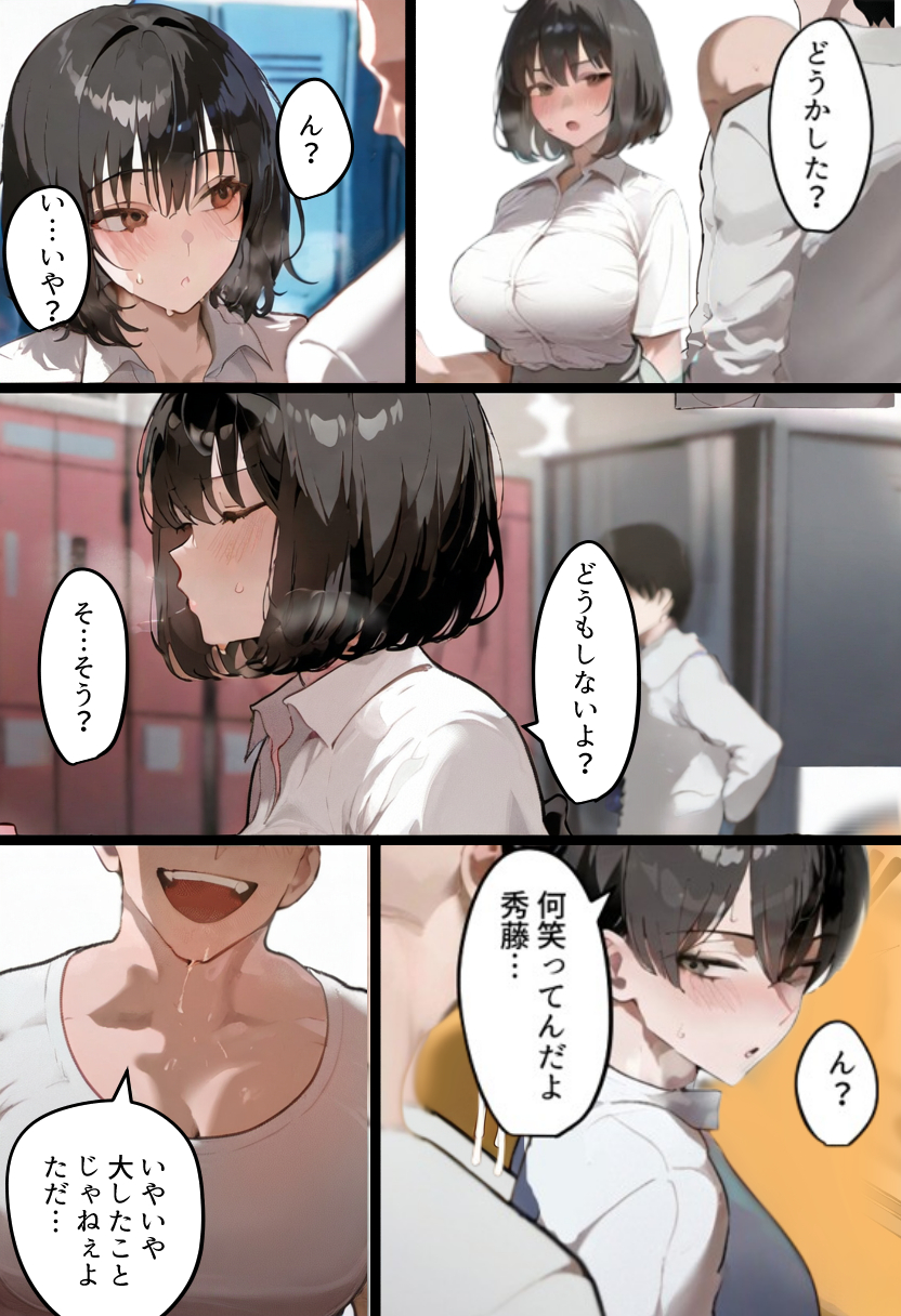 【エロマンガ】爆乳競泳彼女が俺の知らない間に初めてを奪われて…
