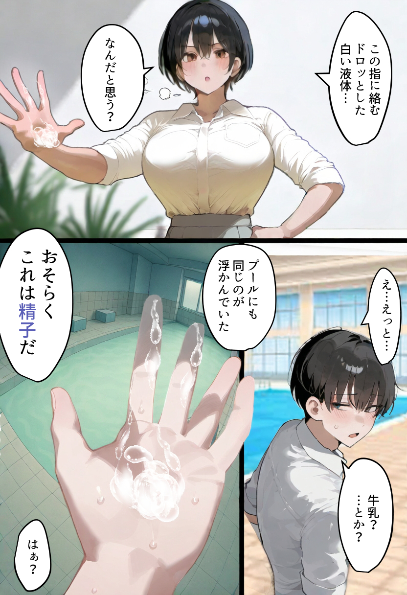 【エロマンガ】爆乳競泳彼女が俺の知らない間に初めてを奪われて…