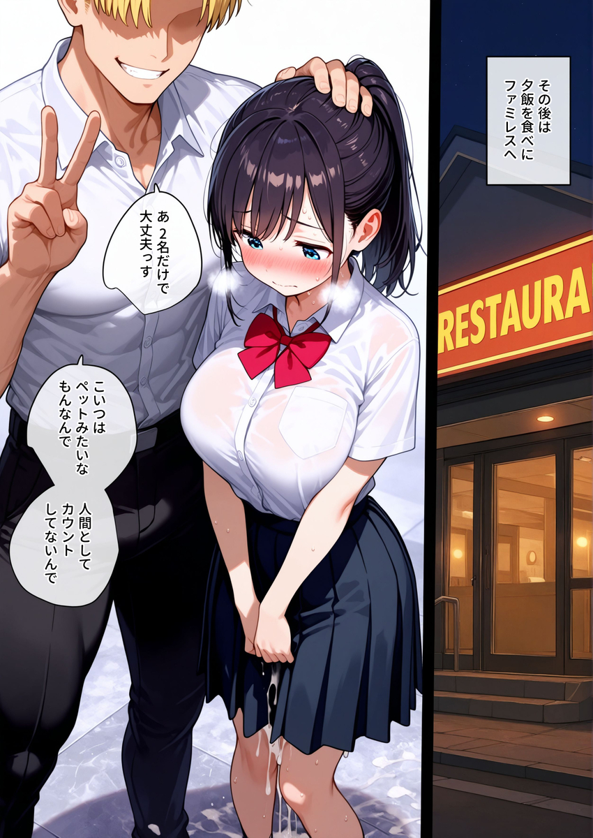 【エロ漫画】部活の先輩が紹介してくれた彼女は幼馴染の女の子で…完全に肉便器になってました…