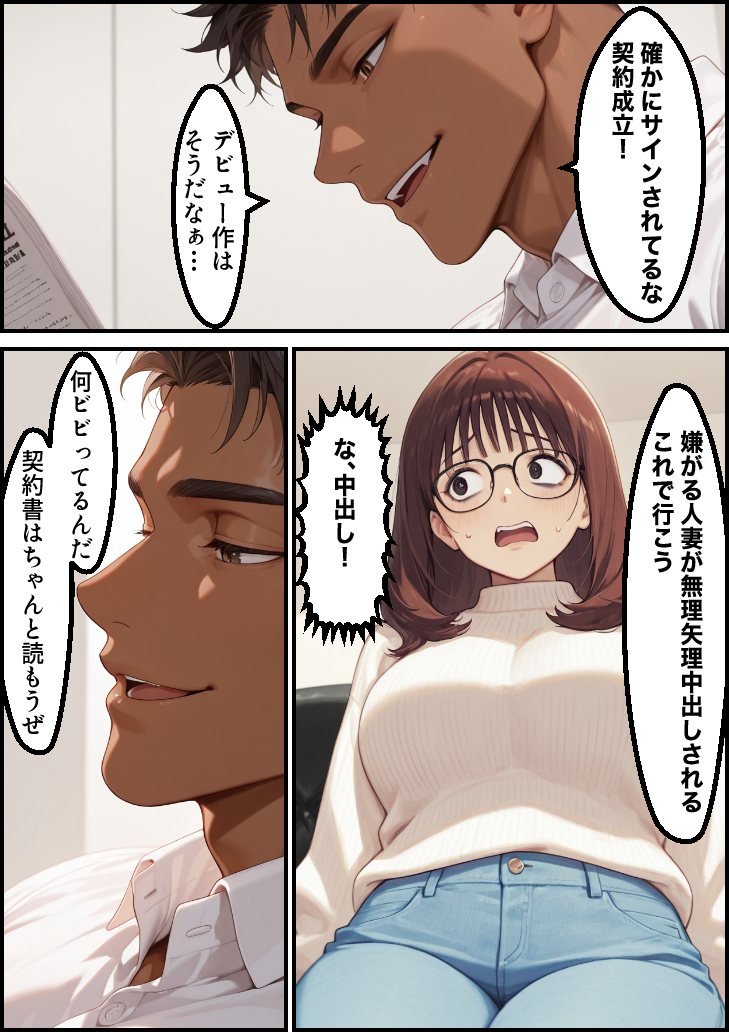 【エロマンガ】目の前で配偶者がセックスしてる姿を見て…旦那フル勃起…