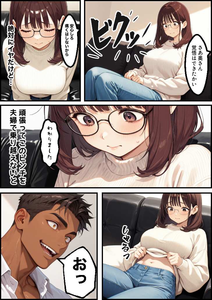 【エロマンガ】目の前で配偶者がセックスしてる姿を見て…旦那フル勃起…