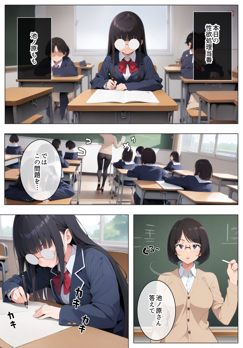 【エロ漫画】初々しい見抜きからエッチな性処理がヤバ過ぎる！