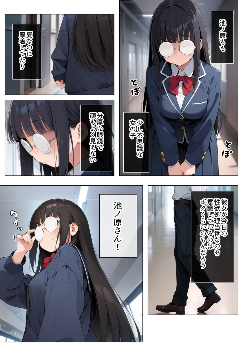 【エロ漫画】初々しい見抜きからエッチな性処理がヤバ過ぎる！
