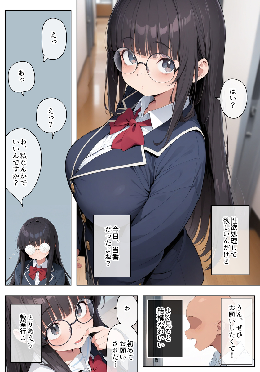 【エロ漫画】初々しい見抜きからエッチな性処理がヤバ過ぎる！