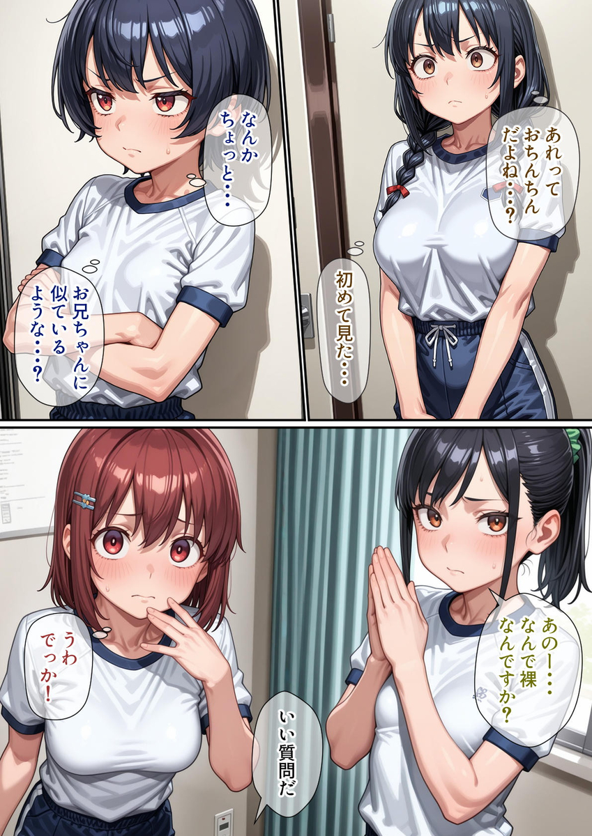 【エロ漫画】医者に成りすまして妹とその同級生にエッチな身体検査をやってみた結果…