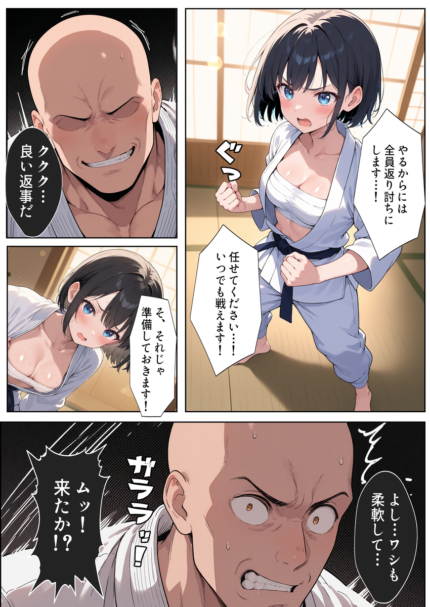 【エロ漫画】負けたら即中出し…愛する道場を守る為に戦う天才少女の運命が…