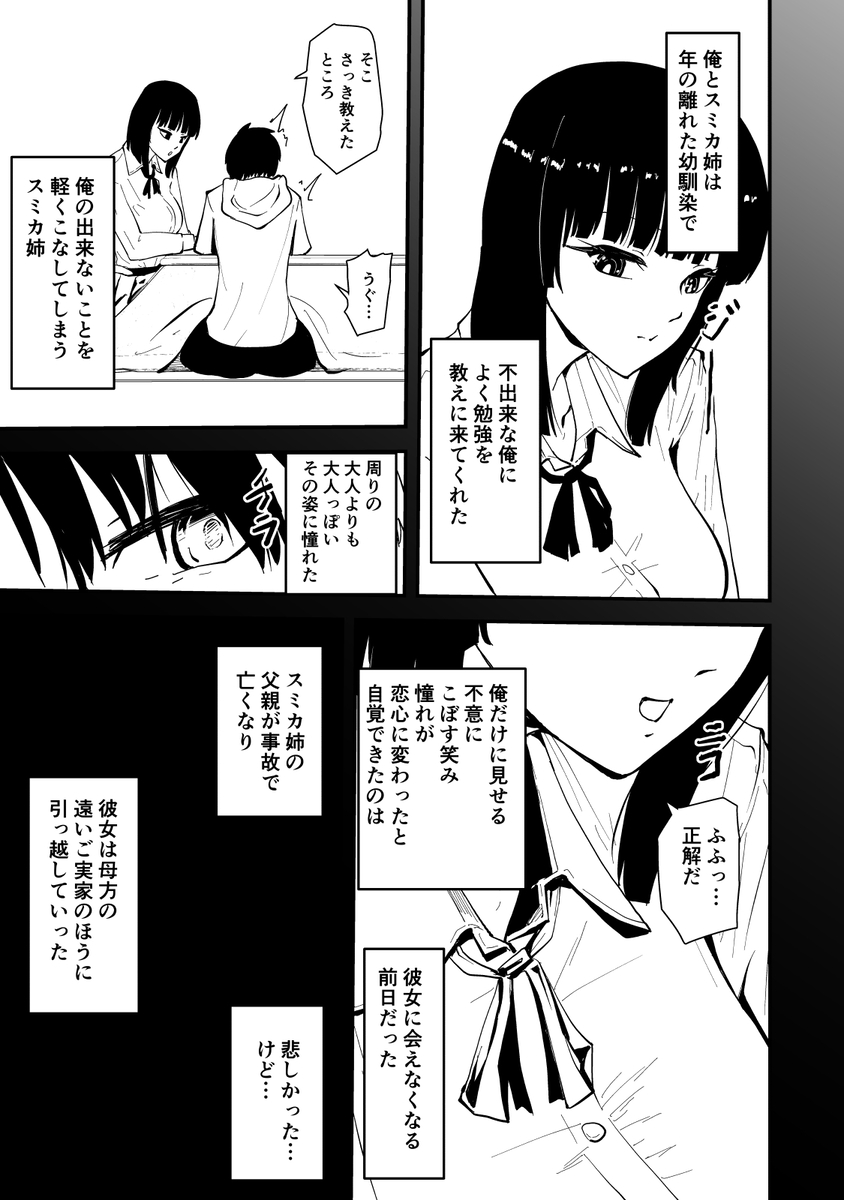 【エロマンガ】昔からクールでカッコイイ憧れのお姉さんと同居したら性処理までしてくれて…