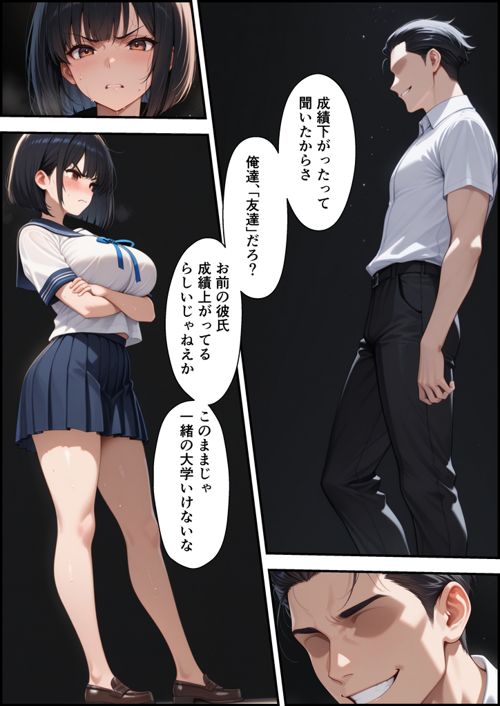 【えろまんが】清楚な彼女が彼氏に秘密で浮気セックス…精力の強さって大事だよな…
