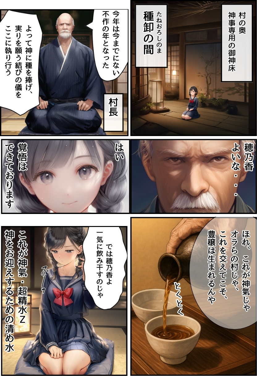 【エロ漫画】儀式という名の寝取りセックスで僕の大切な恋人が汚されていき…