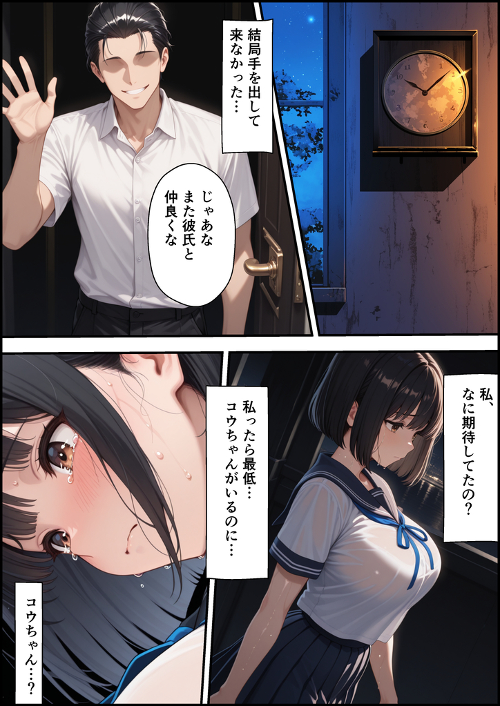 【えろまんが】清楚な彼女が彼氏に秘密で浮気セックス…精力の強さって大事だよな…
