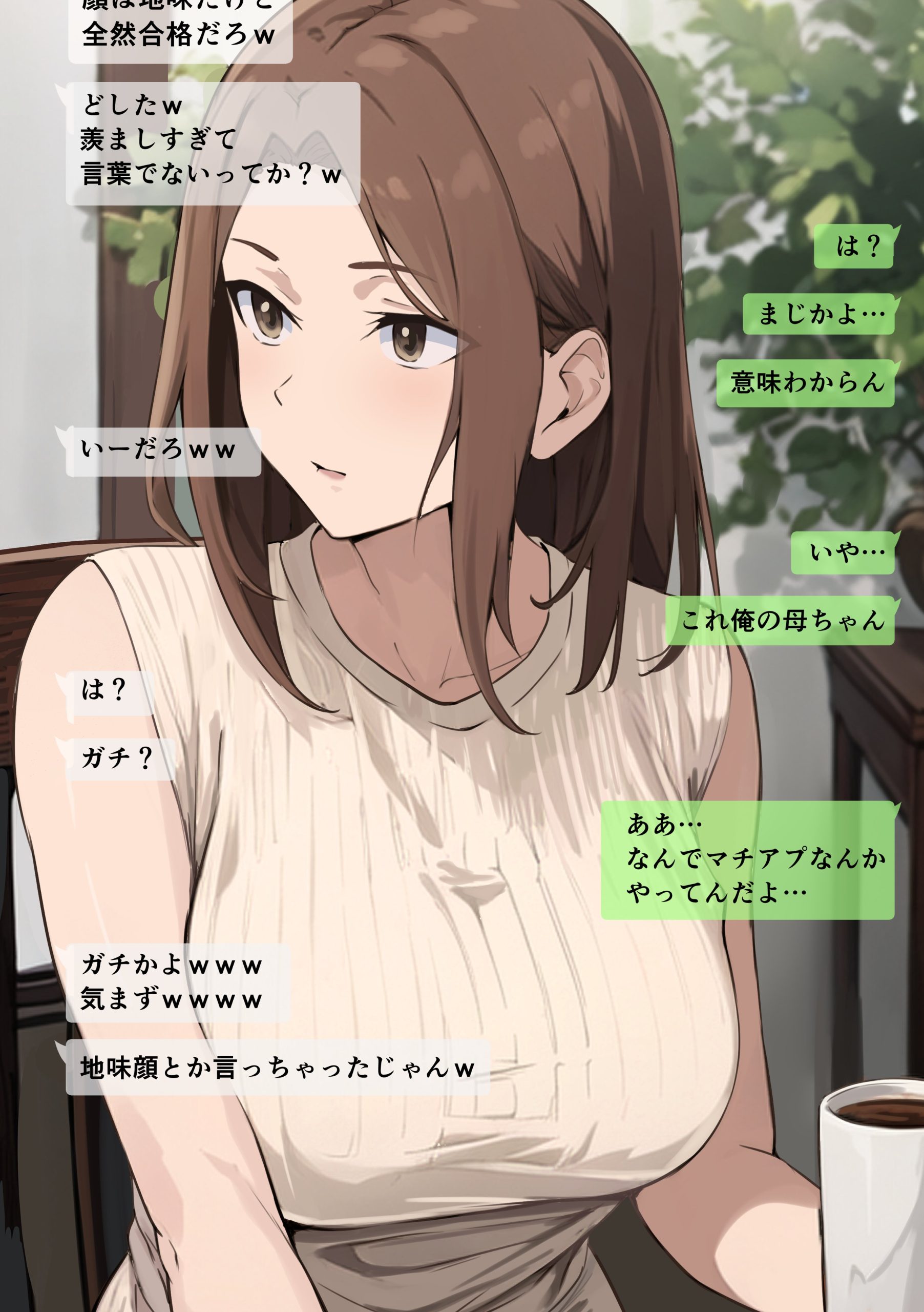 【エロマンガ】友達がマッチングアプリで出会ったS級美女が俺のお母さんって…