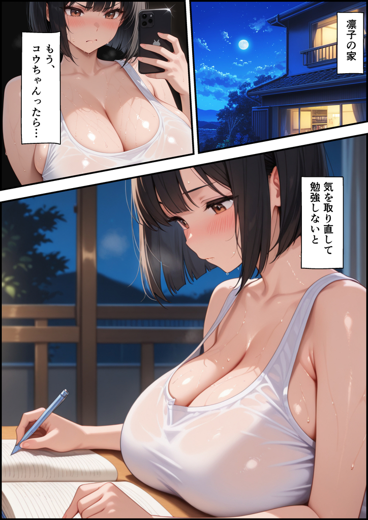 【えろまんが】清楚な彼女が彼氏に秘密で浮気セックス…精力の強さって大事だよな…