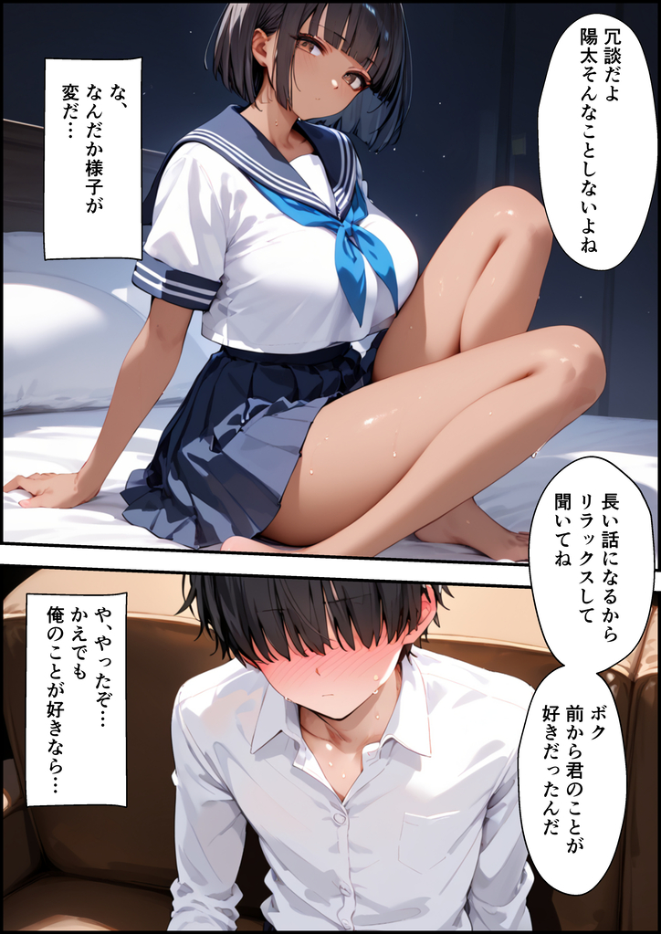 【エロ漫画】好きな女の子に告白したら中年教師に寝取られていたようで…