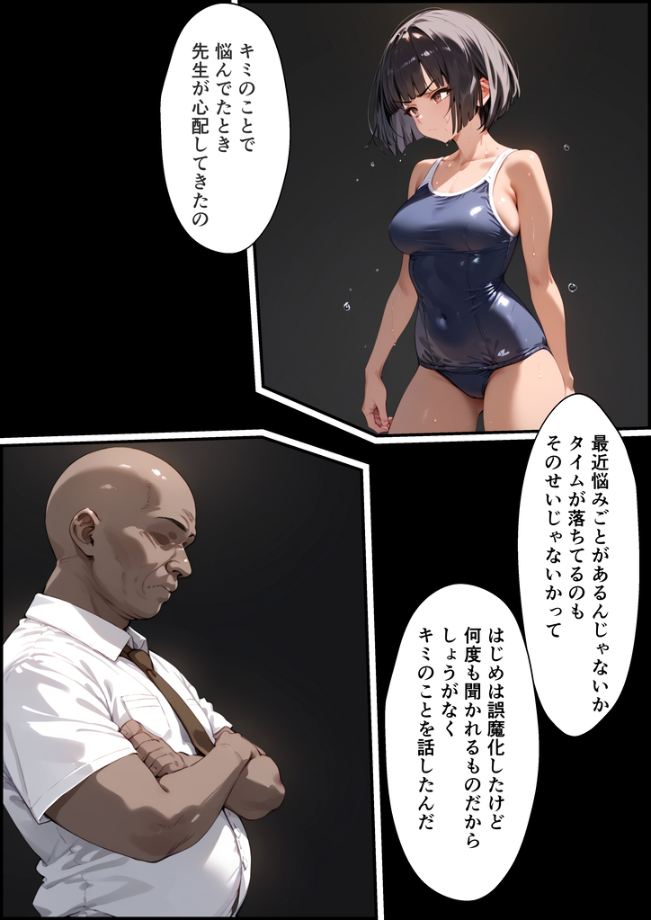 【エロ漫画】好きな女の子に告白したら中年教師に寝取られていたようで…