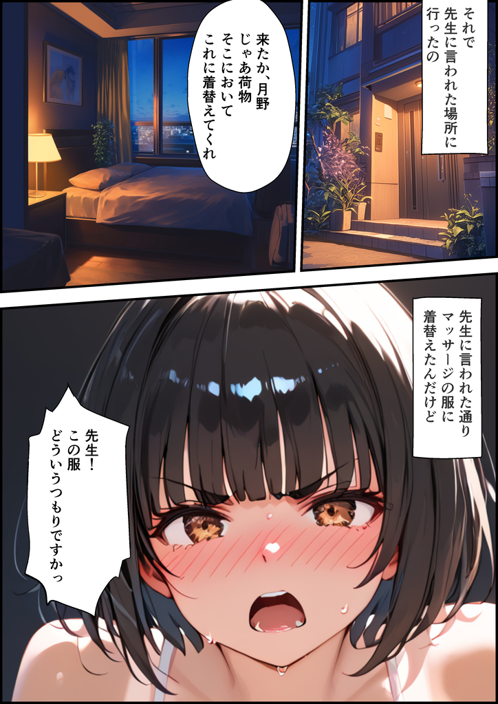 【エロ漫画】好きな女の子に告白したら中年教師に寝取られていたようで…
