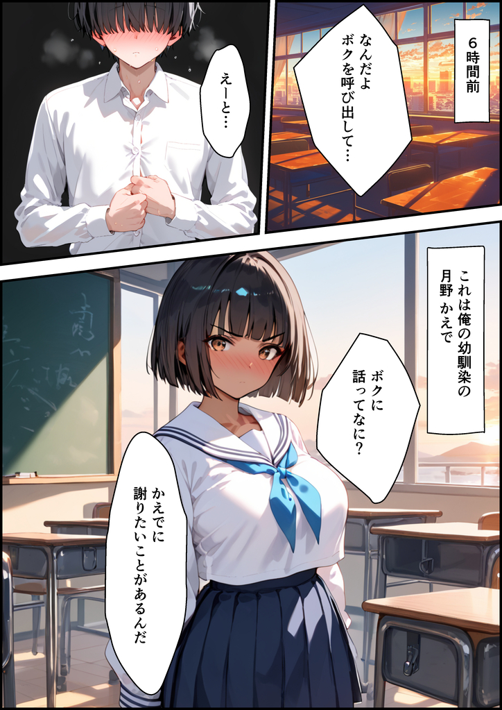 【エロ漫画】好きな女の子に告白したら中年教師に寝取られていたようで…