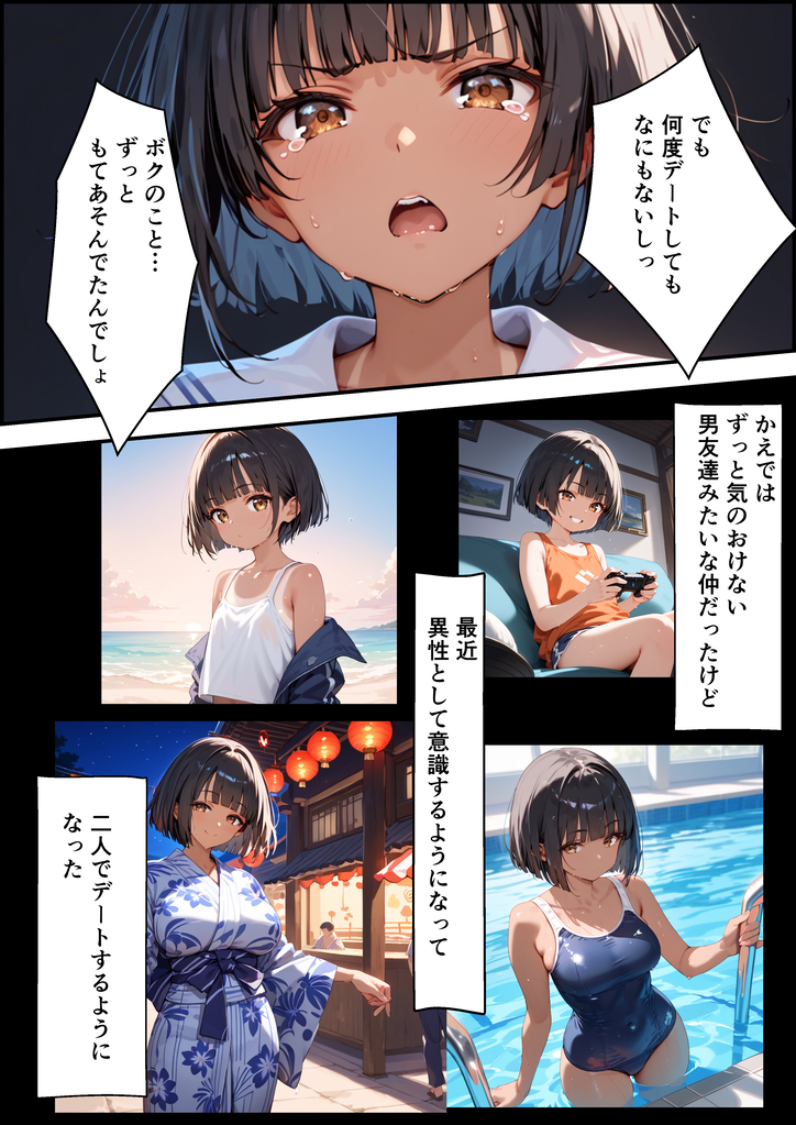【エロ漫画】好きな女の子に告白したら中年教師に寝取られていたようで…