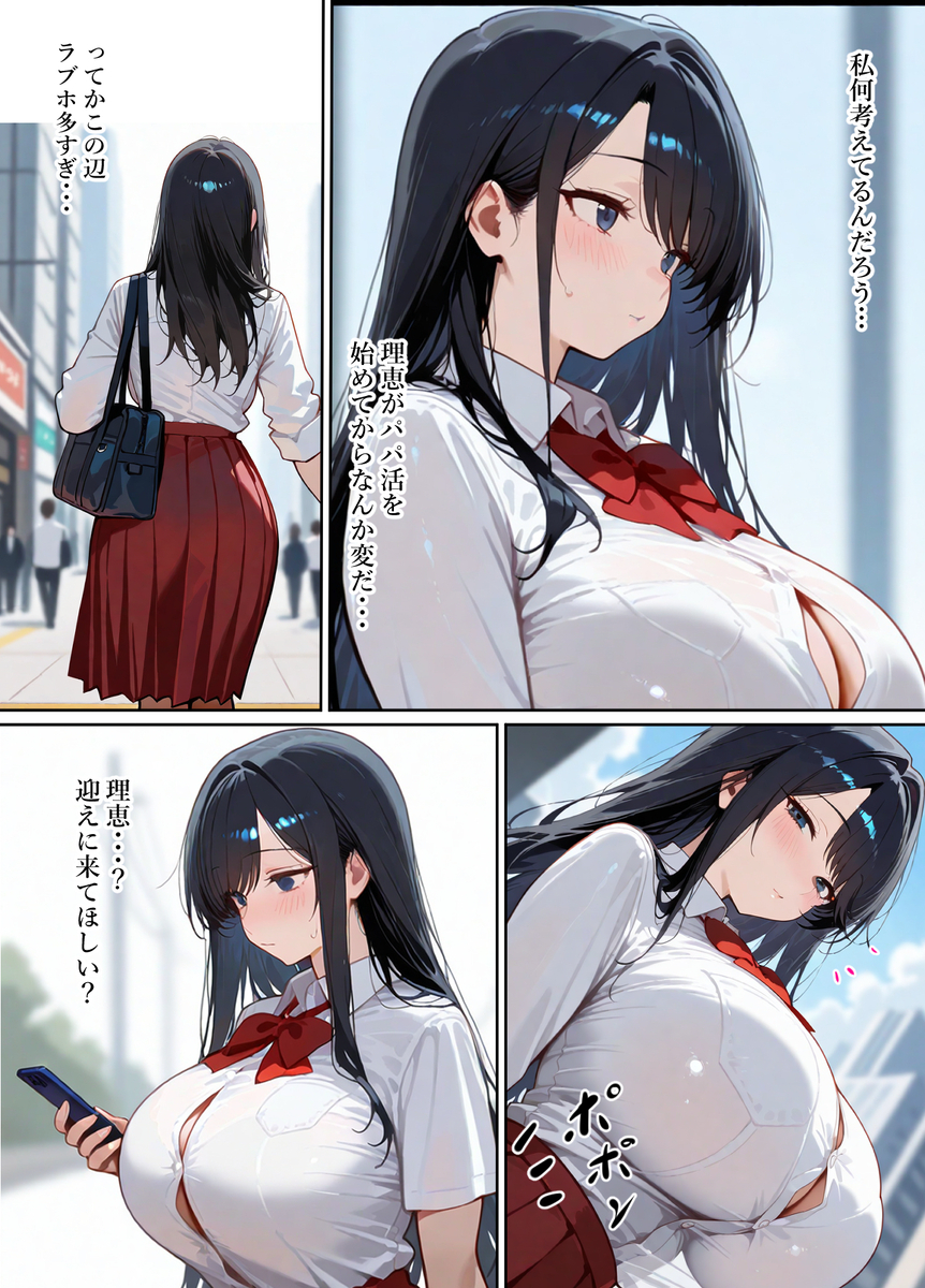 【エロ漫画】セックスを知りたくて…パパ活に足を踏み入れた巨乳ちゃんの運命が…