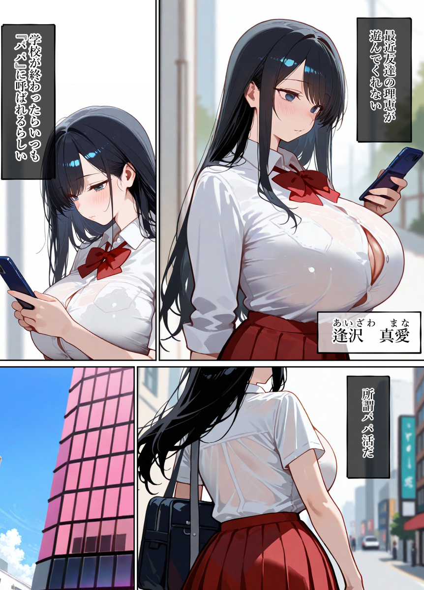 【エロ漫画】セックスを知りたくて…パパ活に足を踏み入れた巨乳ちゃんの運命が…