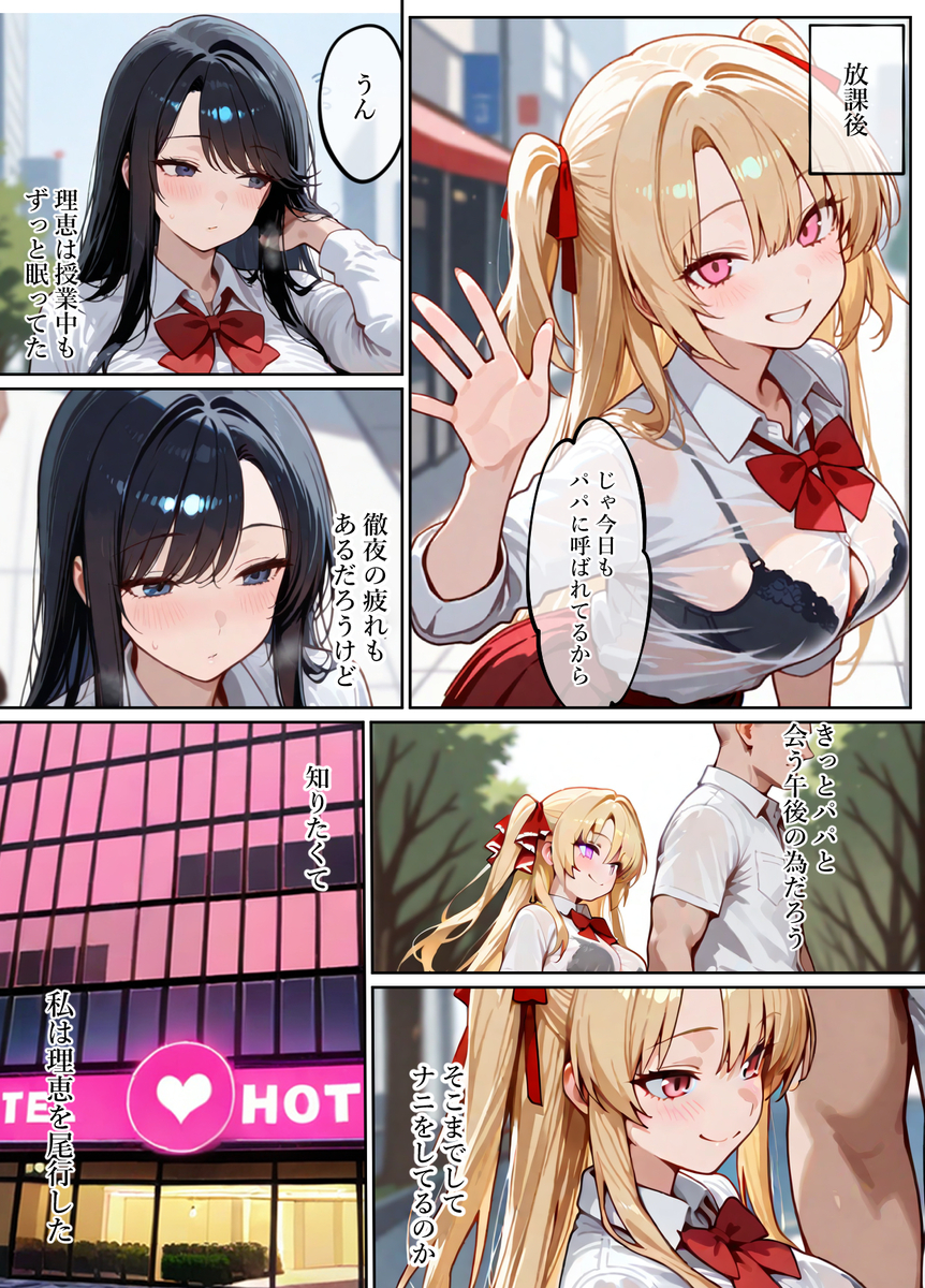 【エロ漫画】セックスを知りたくて…パパ活に足を踏み入れた巨乳ちゃんの運命が…