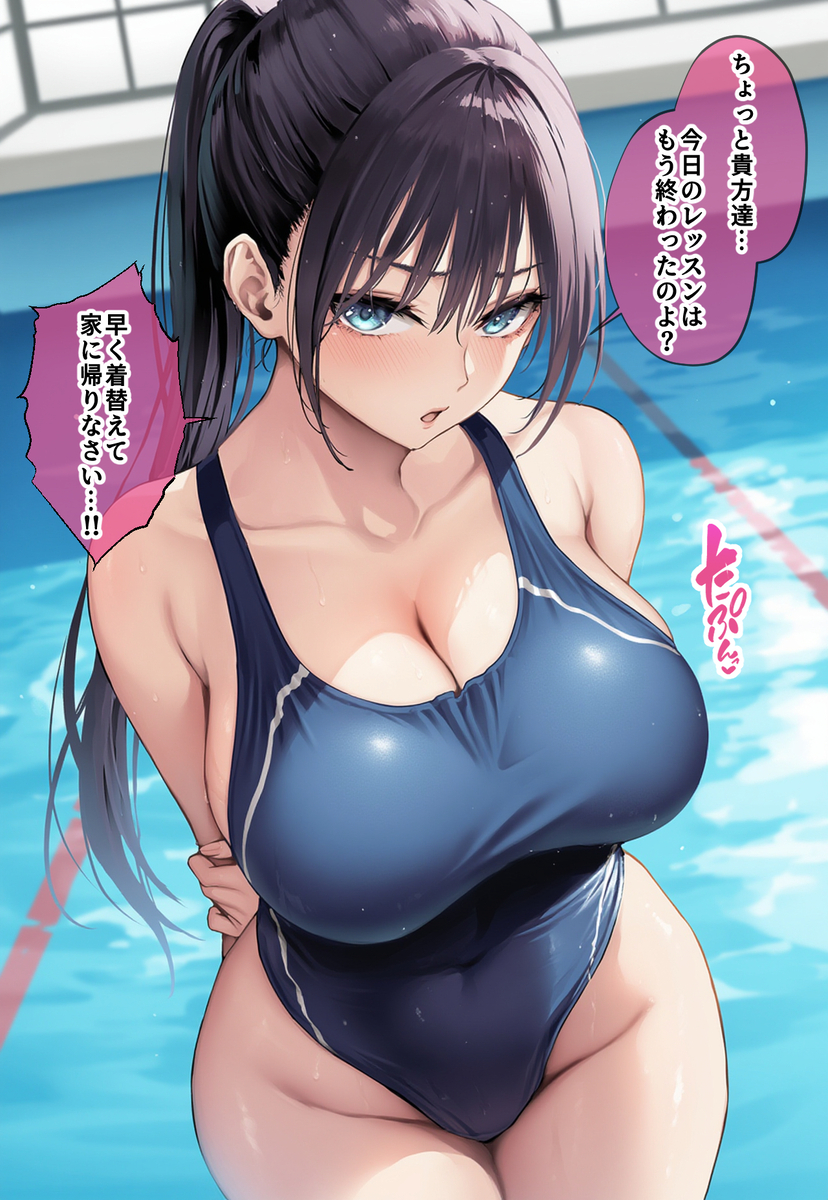 【エロマンガ】男子生徒の欲情を誘うドスケベ水泳部顧問が最高すぎるwww