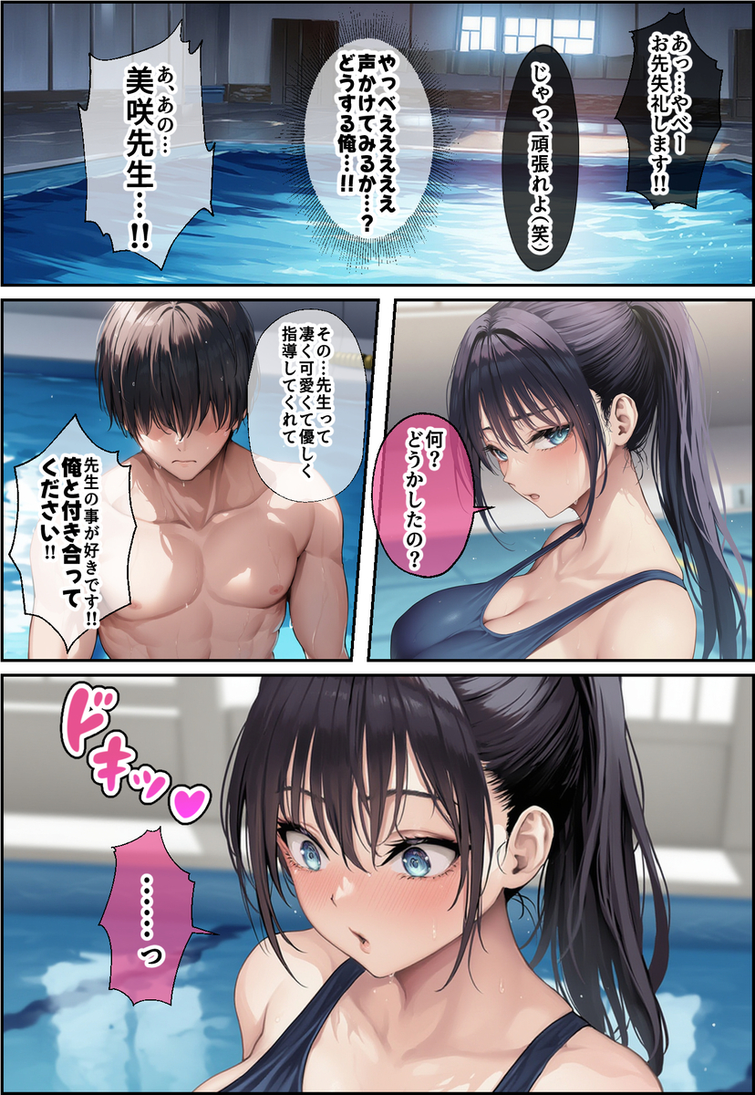 【エロマンガ】男子生徒の欲情を誘うドスケベ水泳部顧問が最高すぎるwww