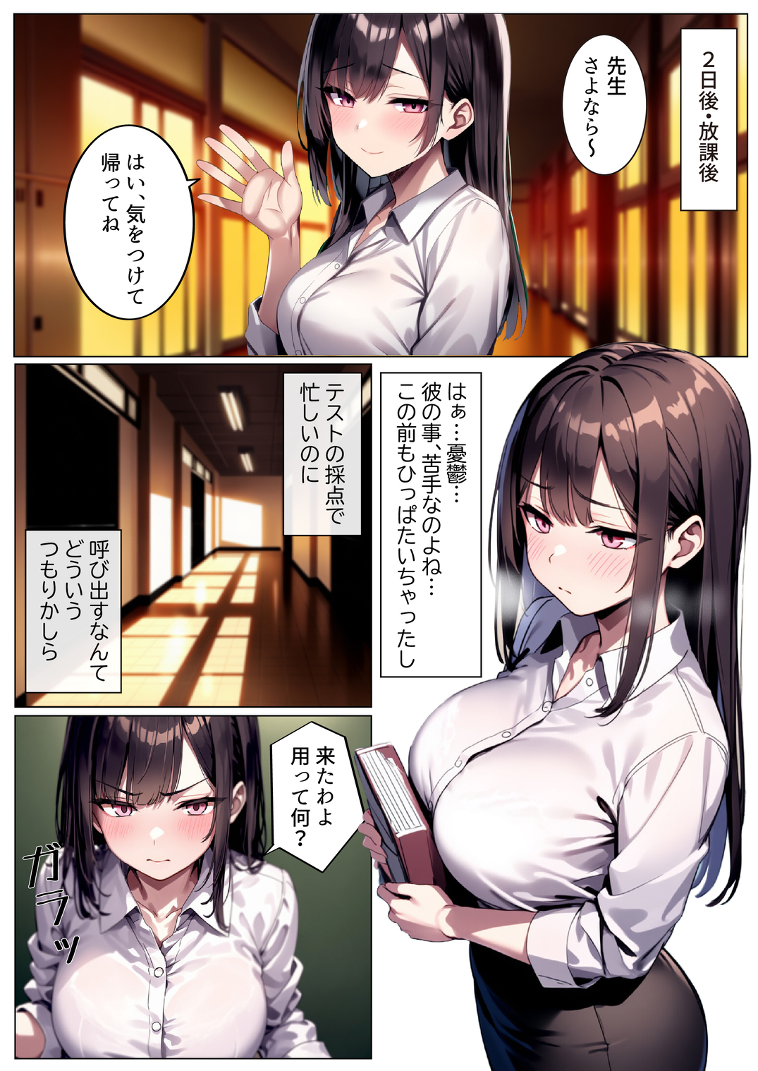 【エロマンガ】大好きな先生と学校の理科室でエッチしてしまった結果…