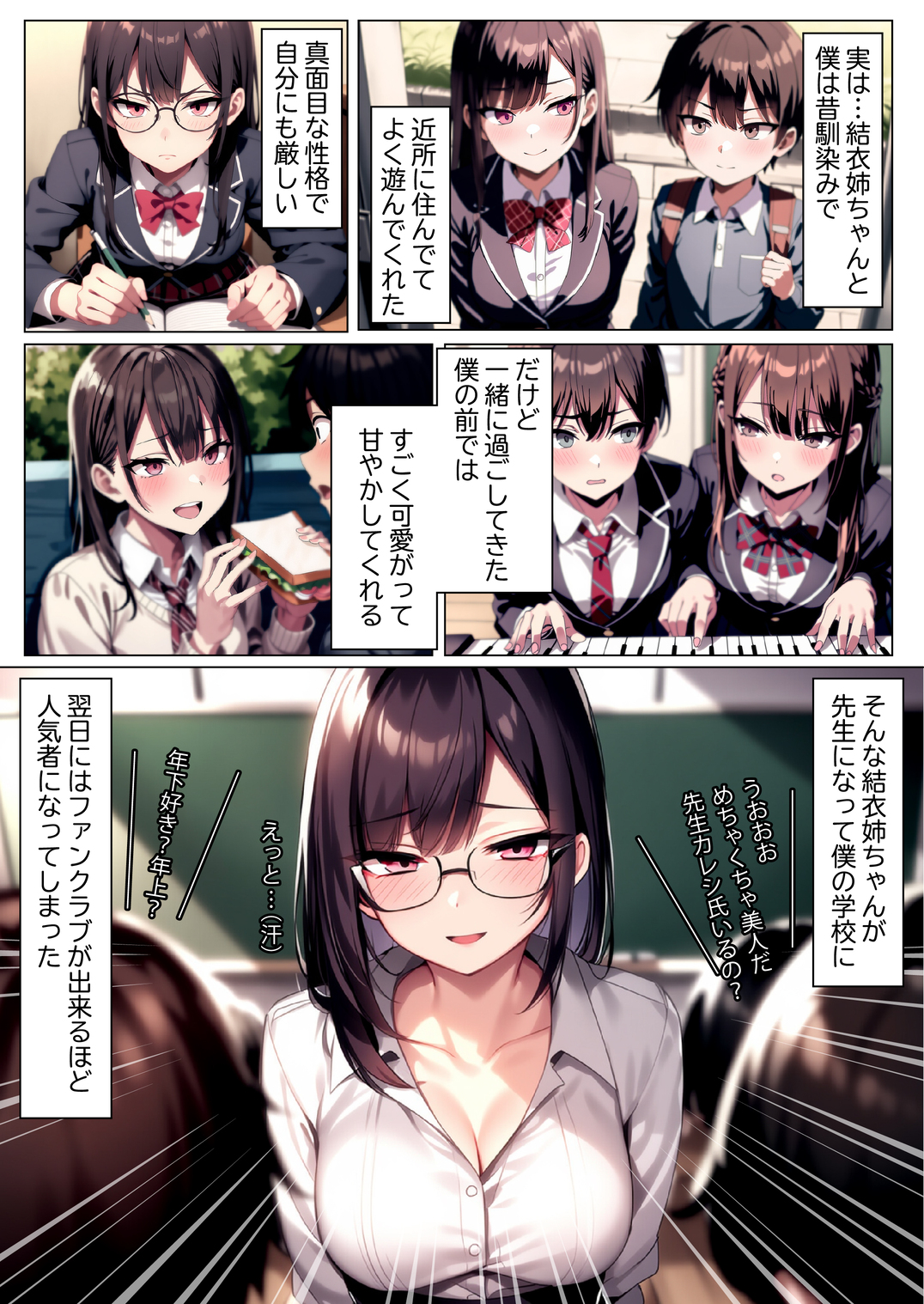 【エロマンガ】大好きな先生と学校の理科室でエッチしてしまった結果…