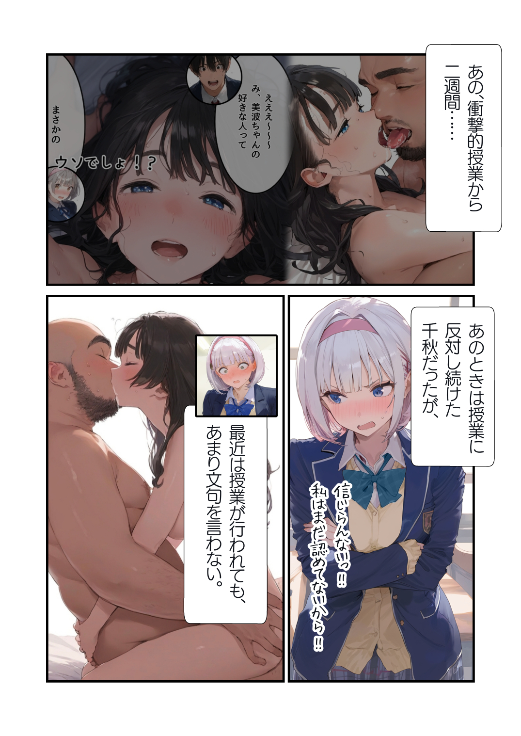 【エロ漫画】カメラの前で公開処女喪失！？エッチしないと出られない部屋に入ってしまった美少女の運命が…
