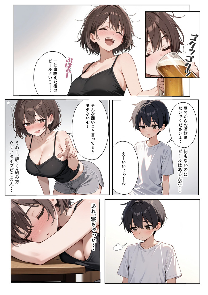【エロマンガ】お母さんの友達が初めての体験をさせてくれて…
