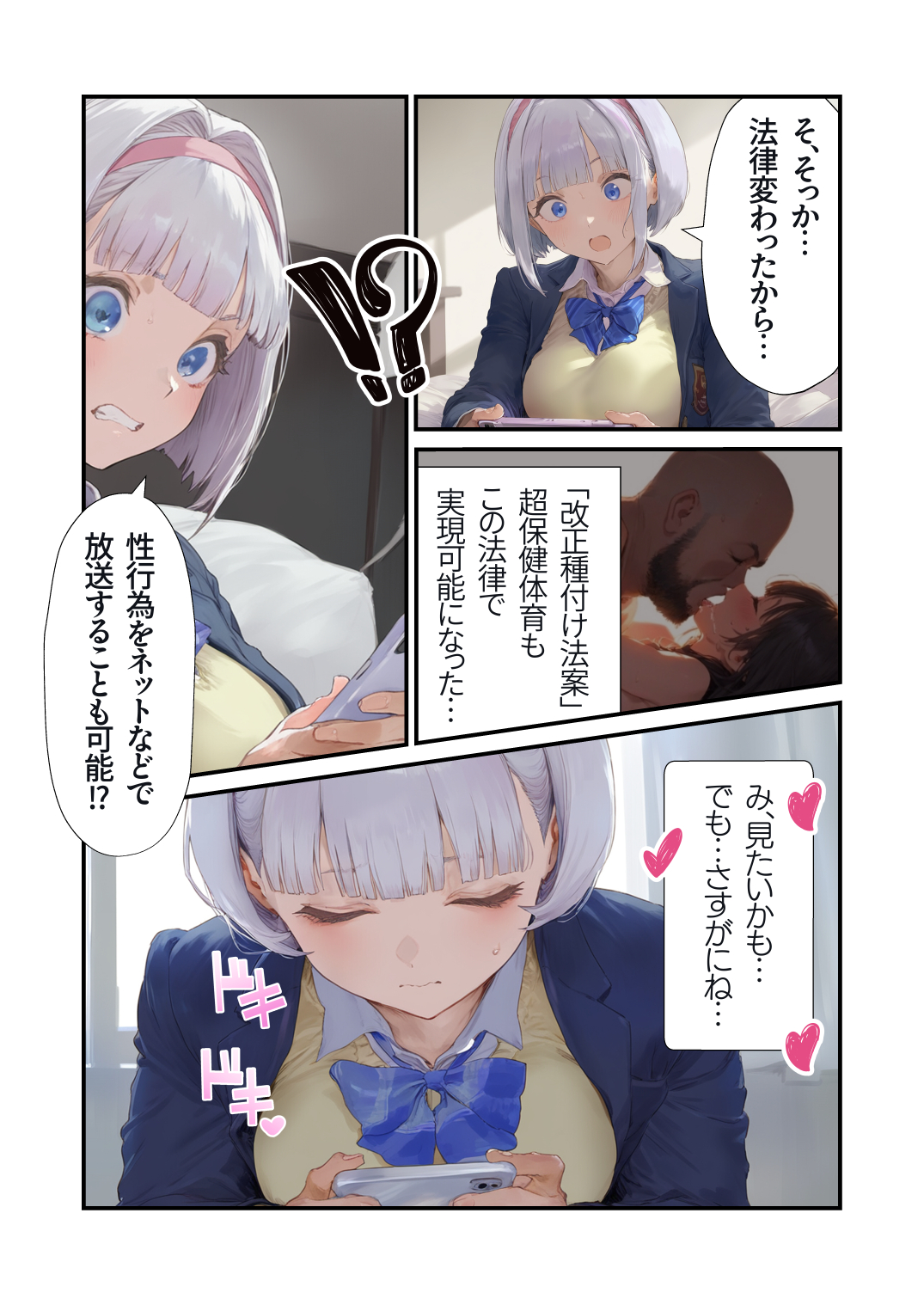 【エロ漫画】カメラの前で公開処女喪失！？エッチしないと出られない部屋に入ってしまった美少女の運命が…