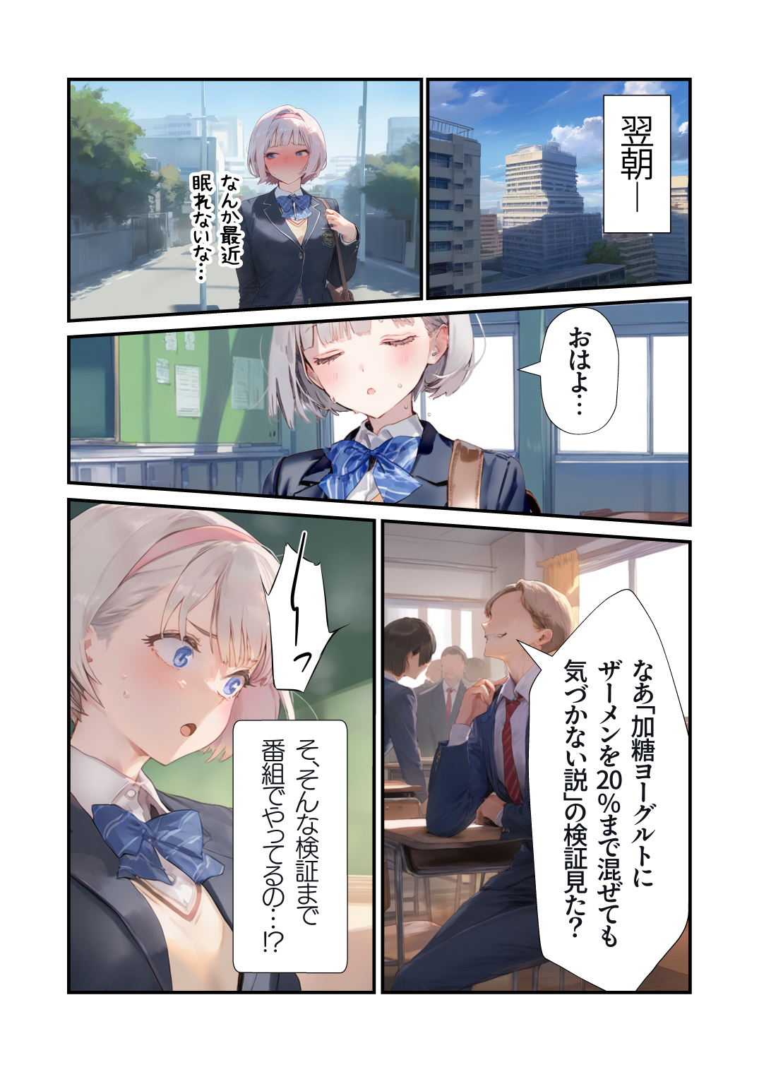 【エロ漫画】カメラの前で公開処女喪失！？エッチしないと出られない部屋に入ってしまった美少女の運命が…